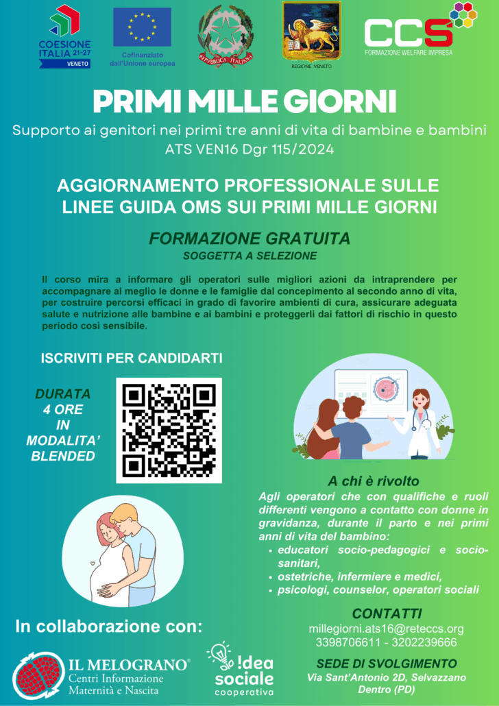 Aggiornamento professionale sulle linee guida OMS sui primi 1000 giorni